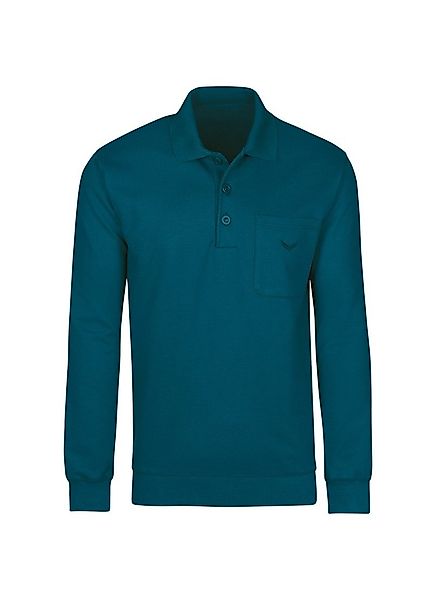 Trigema Sweatshirt TRIGEMA Langarm Polo aus günstig online kaufen
