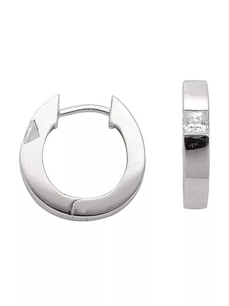 Adelia´s Paar Ohrhänger "925 Silber Ohrringe Creolen Ø 15,2 mm", mit Zirkon günstig online kaufen