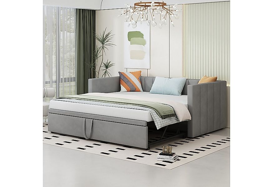 STILVORA Schlafsofa Polsterbett 90×200+180×200 Jugendbett Tagesbett auszieh günstig online kaufen