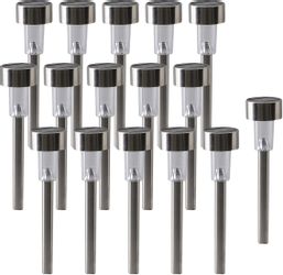 Näve LED-Solar-Erdspieß IP44 Silber 16er-Set 36 cm günstig online kaufen