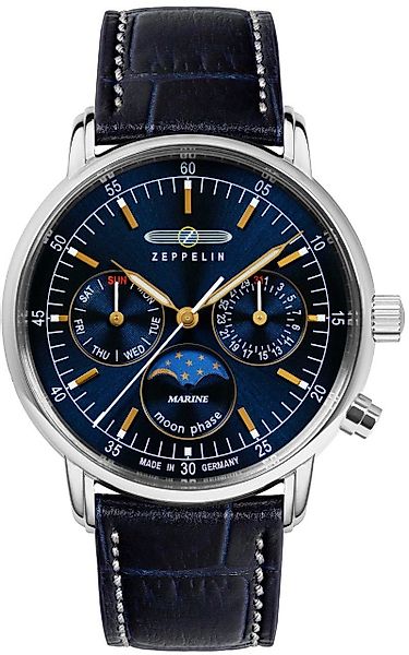 ZEPPELIN Multifunktionsuhr LZ 14 Marine Moonphase günstig online kaufen