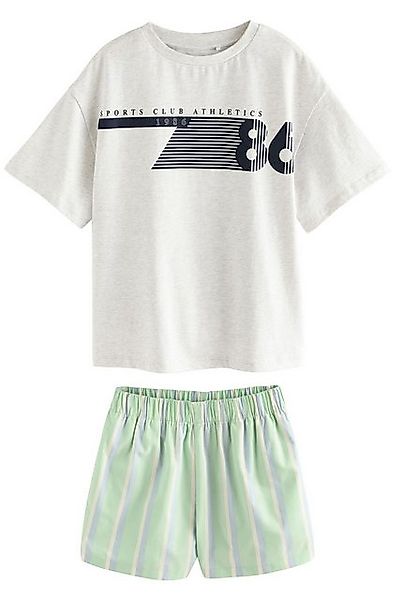 Next Shirt & Shorts Oversized-T-Shirt mit Grafikprint und Webshorts (2-tlg) günstig online kaufen