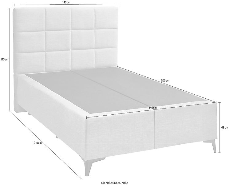 ED EXCITING DESIGN Boxspringbett Navarra, wahlweise günstig online kaufen