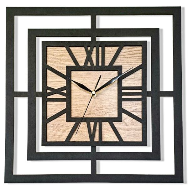 ORNAMENTI Wanduhr Grosse, moderne, geometrisch, Holz, günstig online kaufen
