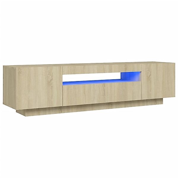 vidaXL TV-Schrank TV-Board mit LED-Leuchten Sonoma-Eiche günstig online kaufen
