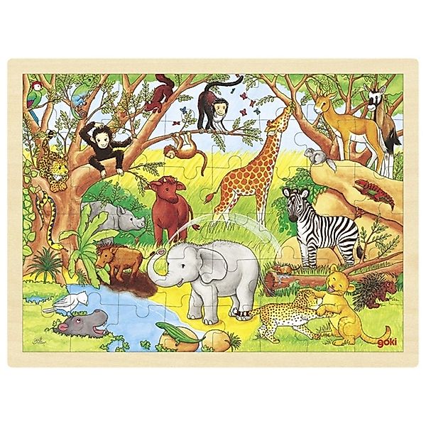 goki Rahmenpuzzle Einlegepuzzle Afrika Rahmenpuzzle Holzpuzzle günstig online kaufen