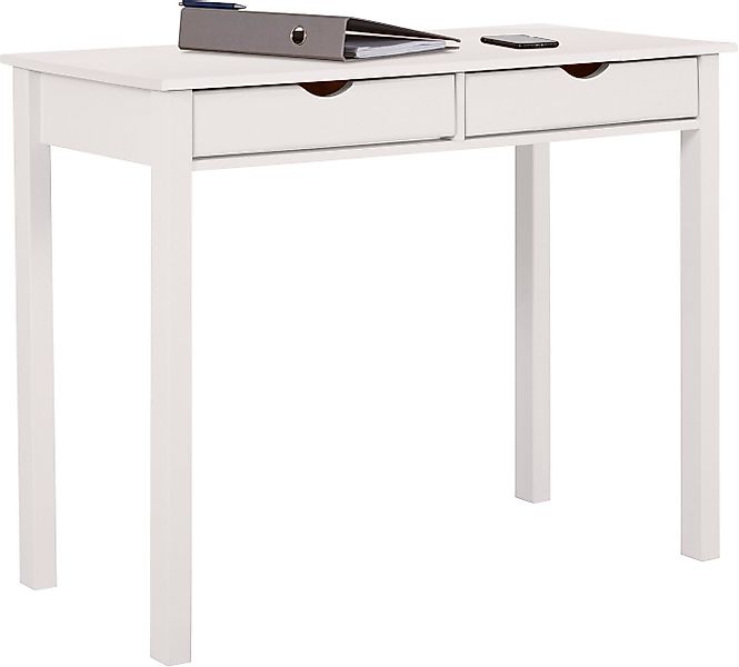 Home affaire Schreibtisch Gava, Kiefernholz, Griffmulden, unterschiedliche günstig online kaufen