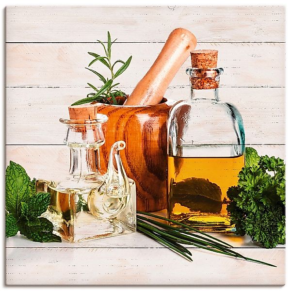 Artland Wandbild "Olivenöl und Kräuter - Küche" Arrangements 1 Stk. tlg. al günstig online kaufen