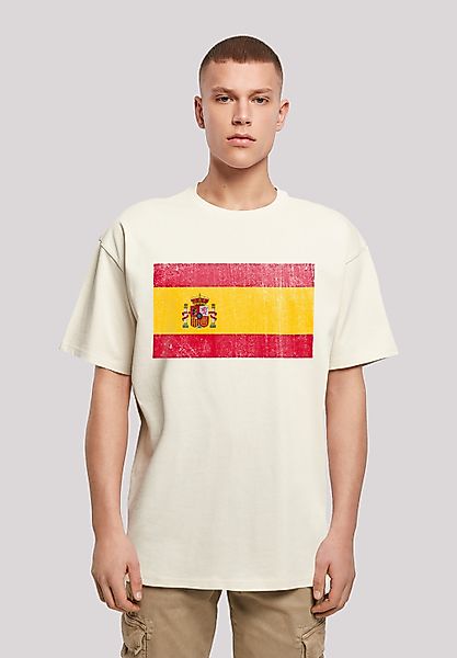 F4NT4STIC T-Shirt "Spain Spanien Flagge distressed" Print günstig online kaufen