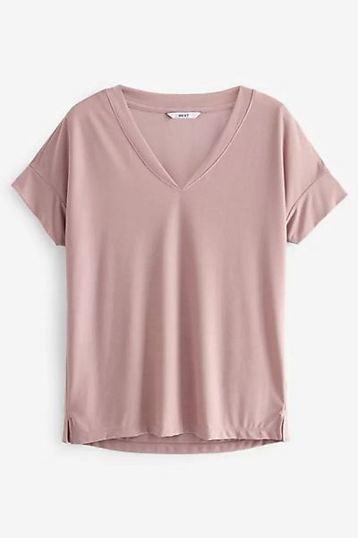 Next T-Shirt T-Shirt mit V-Ausschnitt aus Modalmix, Kurzgröße (1-tlg) günstig online kaufen