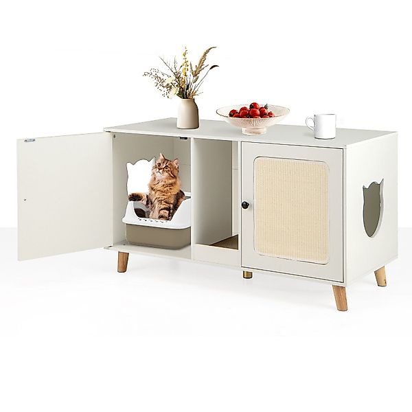 KOMFOTTEU Tierhaus, 2 in 1 Katzenschrank günstig online kaufen