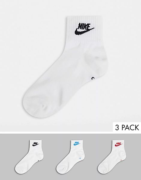 Nike – Everyday Essentials – Weiße Socken im 3-Pack günstig online kaufen