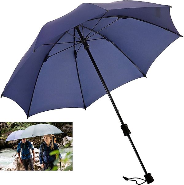 EuroSCHIRM® Stockregenschirm Swing handsfree, marineblau, verlängerbarer günstig online kaufen