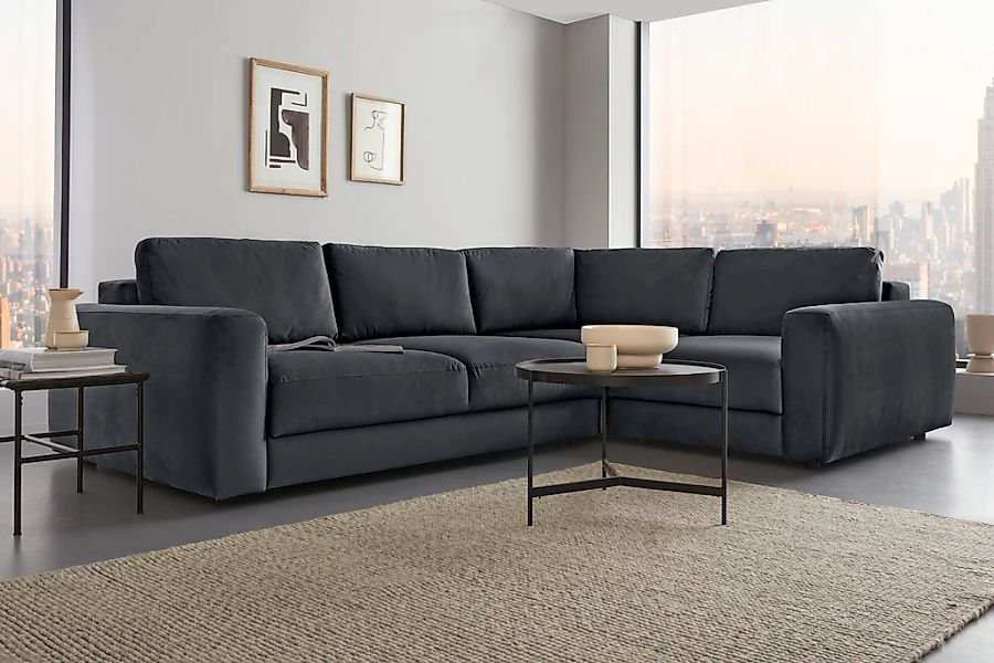 Home affaire Ecksofa "Bloomfield, Breite 304cm, Mega Polsterecke mit viel P günstig online kaufen