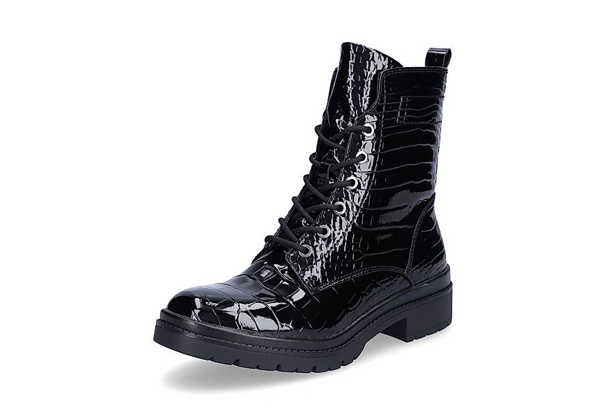 Tamaris Tamaris Damen Schnürboot schwarz croco Schnürboots günstig online kaufen