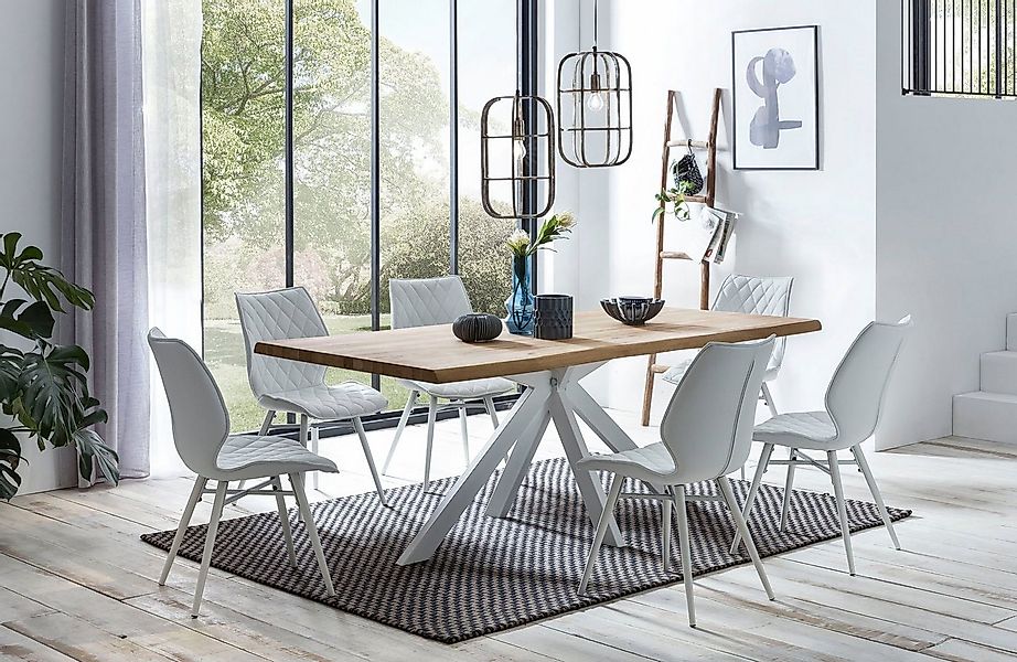 Home affaire Esstisch Tristan natur, mit echter Baumkante günstig online kaufen