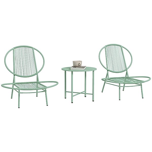 Outsunny Balkonset mit Bistrotisch, ergonomische muschelförmige günstig online kaufen