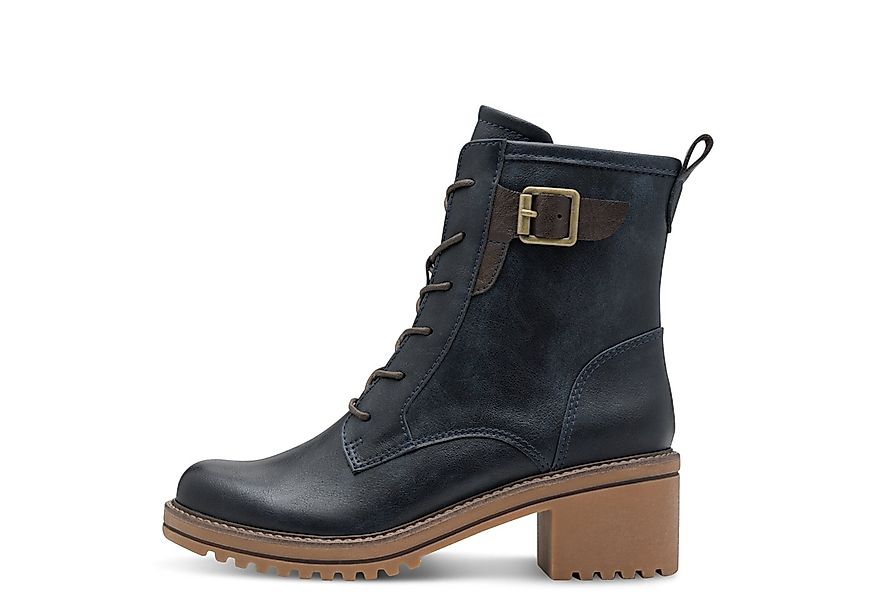 MARCO TOZZI Winterboots, Blockabsatz, Schnürboots, Stiefelette mit Kontrast günstig online kaufen