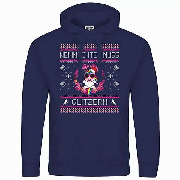 deinshirt Kapuzenpullover Herren Kapuzenpullover Weihnachten muss glitzern günstig online kaufen