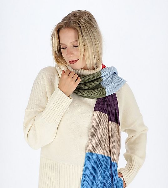 halsüberkopf Accessoires Strickschal Blockstreifen, multicolor günstig online kaufen