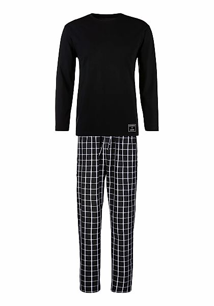 AUTHENTIC LE JOGGER Pyjama 1 Stück, 2 tlg. Schlafanzug mit karierter Webhos günstig online kaufen