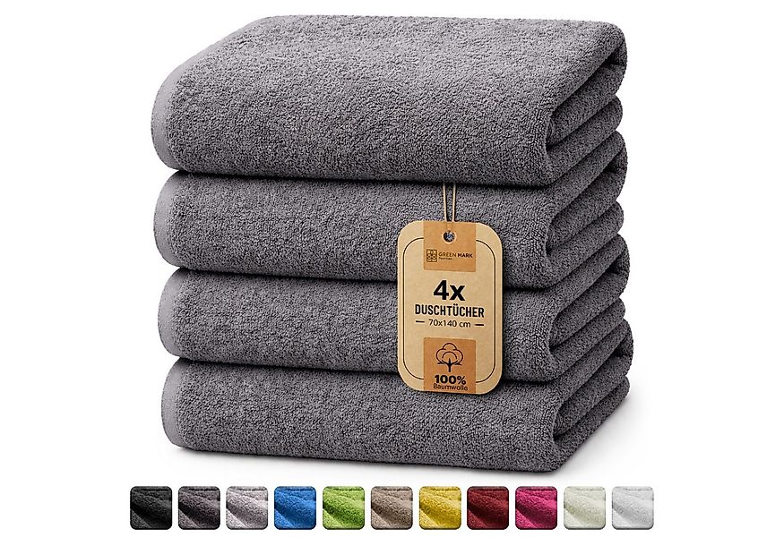 NatureMark Duschtuch 4er-Sparpack Frottier Duschtücher 70x140cm, 100% Baumw günstig online kaufen