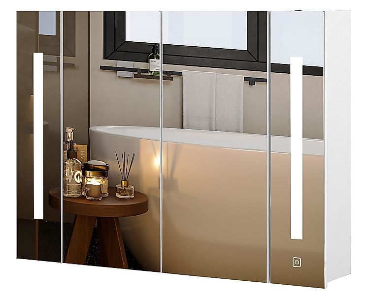 Ofcasa Badezimmerspiegelschrank Hängeschrank (1er Set) 80x15x60cm günstig online kaufen
