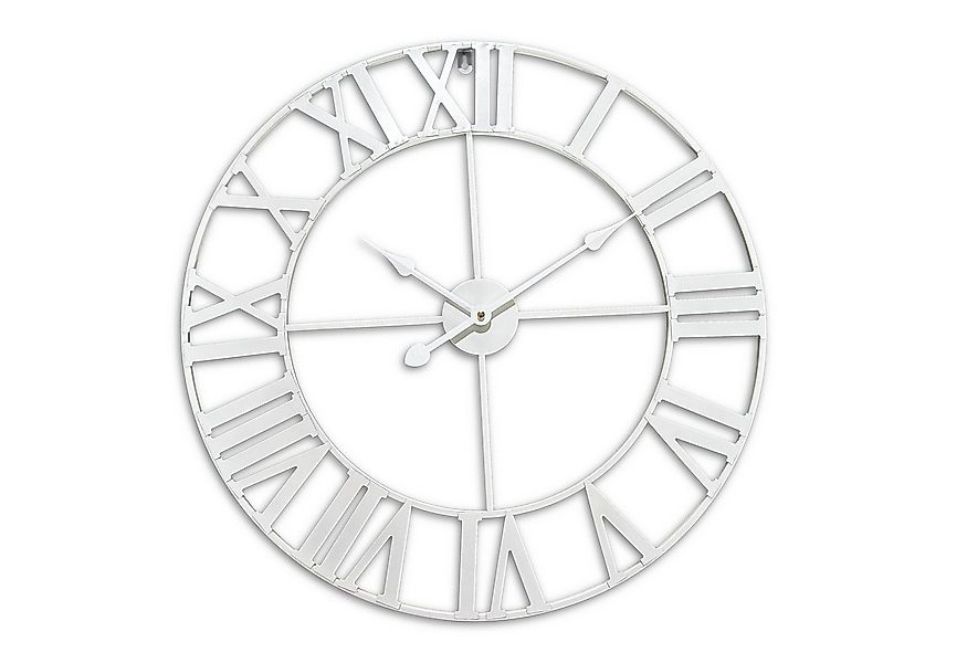 relaxdays Wanduhr mit römischen Zahle (weiß) günstig online kaufen