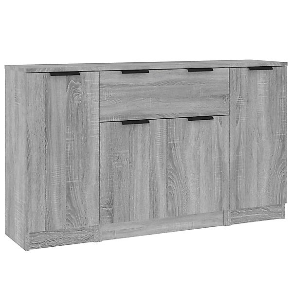vidaXL Sideboards 3 Stk Grau Sonoma Holzwerkstoff 3115834 günstig online kaufen