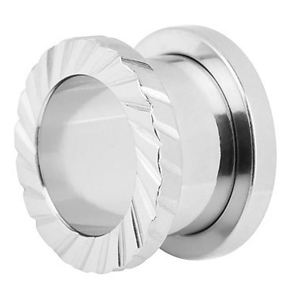 Taffstyle Plug Flesh Tunnel Piercing Silber günstig online kaufen