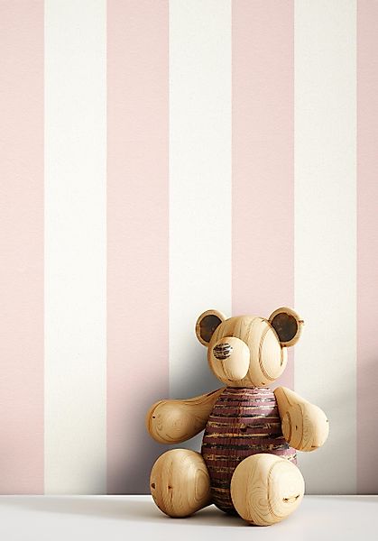 Newroom Vliestapete, Rosa Tapete Kinder Streifen günstig online kaufen