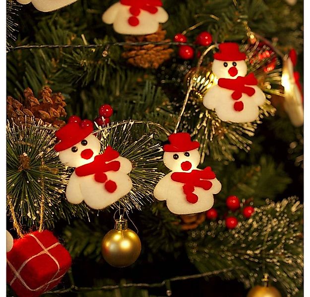 Rosnek LED-Lichterkette 1.5/3M, Kurzer Plüsch, Batterie, für Weihnachtsfeie günstig online kaufen