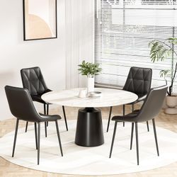 TLGREEN Esszimmerstuhl 2/4-er Küchenstuhl, PU Polsterstuhl günstig online kaufen