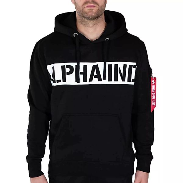 Alpha Industries Printed Stripe Pullover XL Black günstig online kaufen