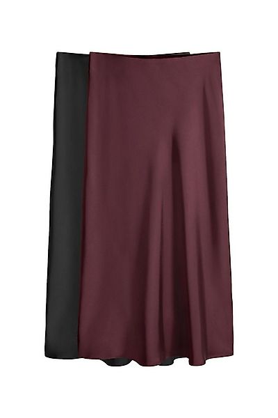 The Set Midirock The Set Midiröcke aus Satin, 2er-Pack (2-tlg) günstig online kaufen