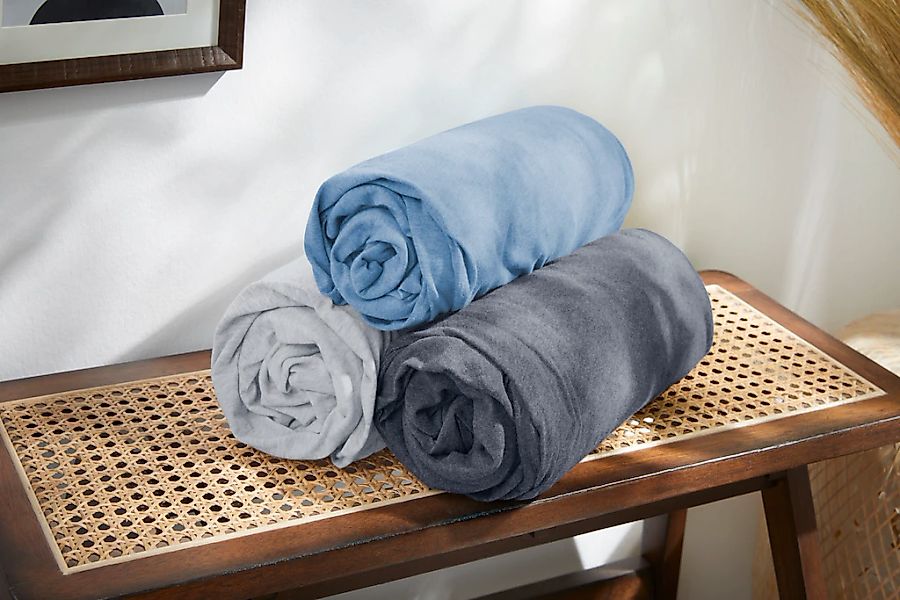 andas Spannbettlaken "Valje in Gr. 90x200, 140x200 oder 180x200 cm" Baumwol günstig online kaufen