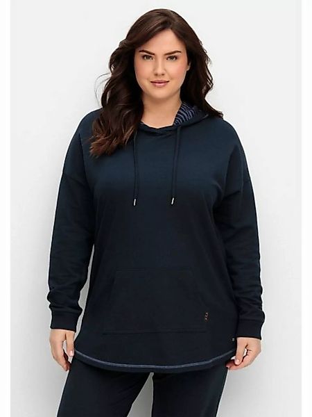 Sheego Kapuzensweatshirt "Große Größen", in Oversizedform, mit Kontrastdeta günstig online kaufen
