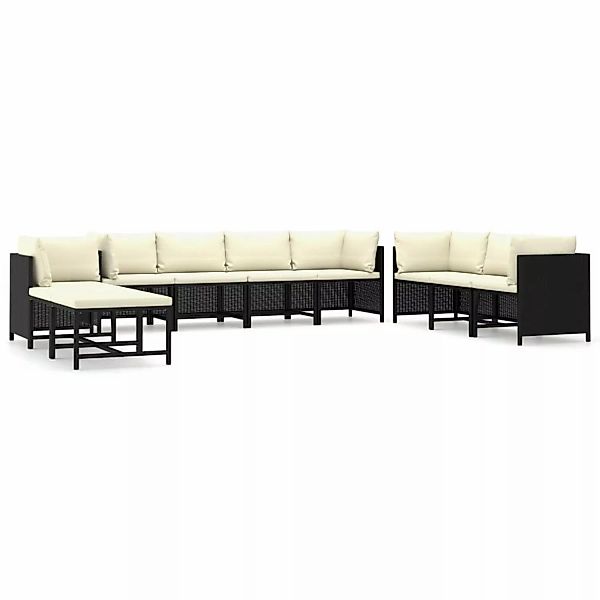 vidaXL Gartenlounge-Set 10-tlg. Garten-Lounge-Set mit Kissen günstig online kaufen
