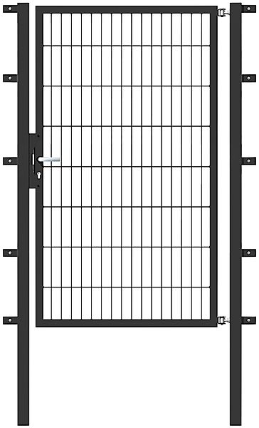 Metallzaun Einzeltor für Doppelstabmatte Anthrazit z. Einbeton. 140 cm x 20 günstig online kaufen