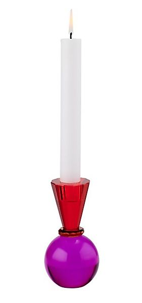 Giftcompany Kerzenhalter Kristallglas Sari Konus Pink Rot günstig online kaufen