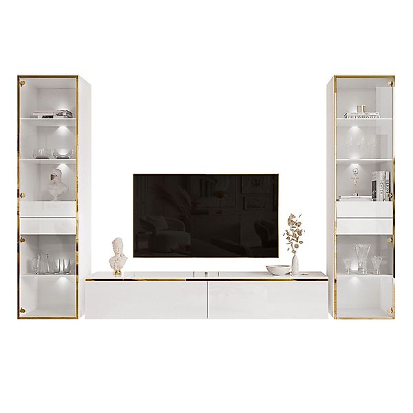 ALLHOUSE24 Wohnzimmer-Set Möbelset PEONY GOLD mit günstig online kaufen