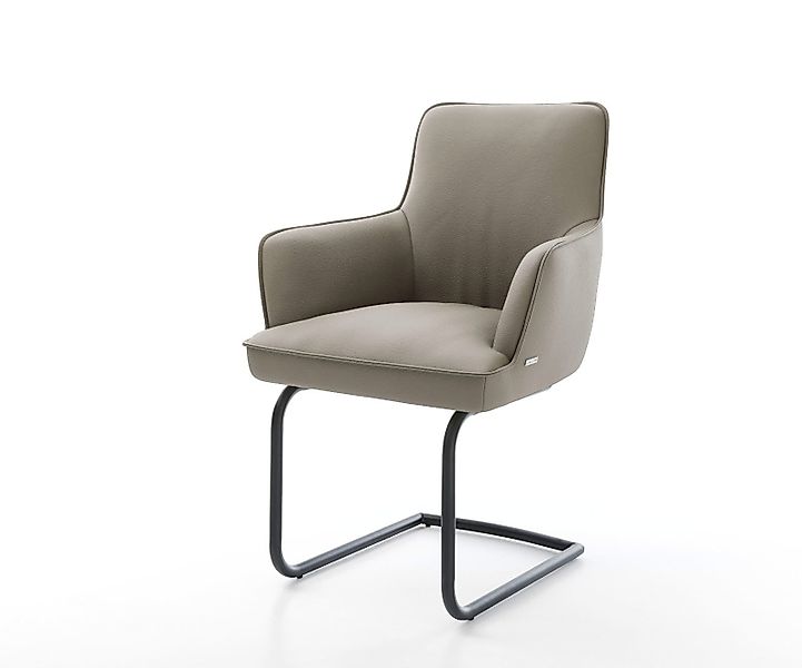 DELIFE Polsterstuhl Heira-Flex, mit Armlehnen Freischwinger günstig online kaufen