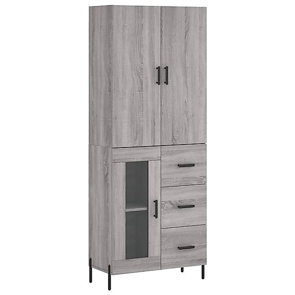 vidaXL Highboard Grau Sonoma 69,5x34x180 cm Holzwerkstoff 3195969 günstig online kaufen