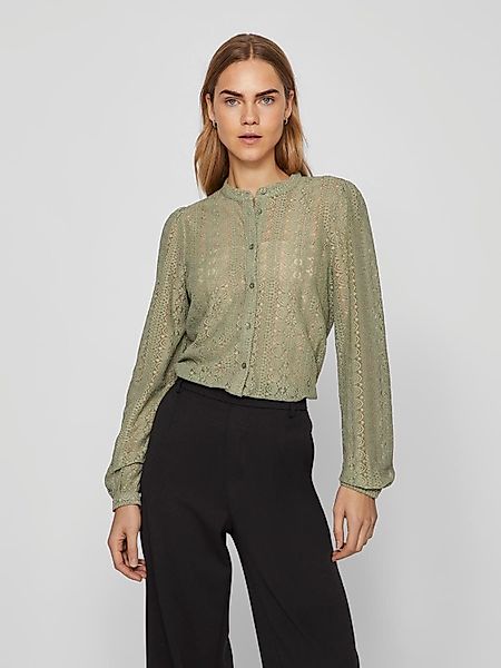 Vila Blusenshirt VICHIKKA LACE L/S SHIRT- günstig online kaufen