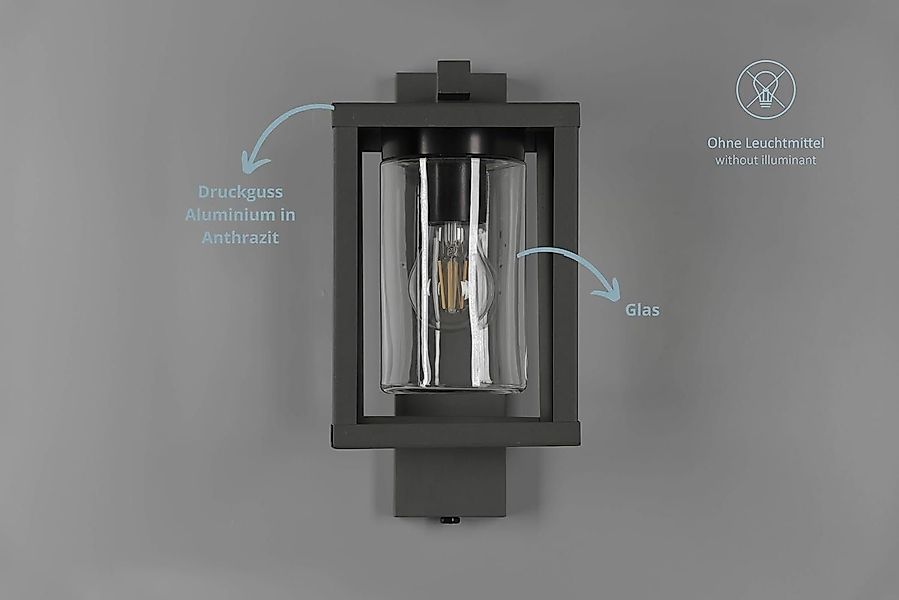 lightling Außen-Wandleuchte Luna, ohne Leuchtmittel, moderne günstig online kaufen