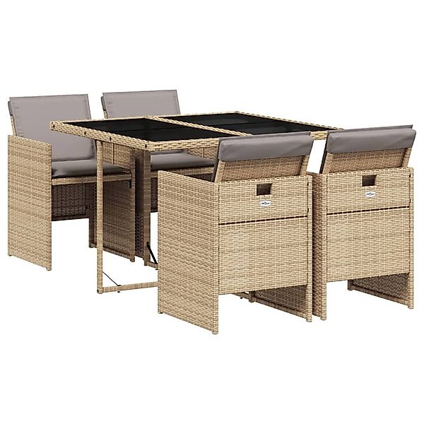 vidaXL Garten-Essgruppe 5-tlg. Garten-Essgruppe mit Kissen günstig online kaufen