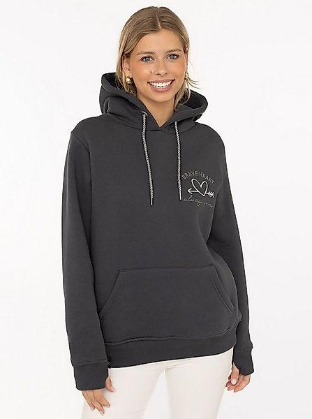 Zwillingsherz Hoodie "Trust" Pailletten Herz und Schriftzug, glänzende Kord günstig online kaufen