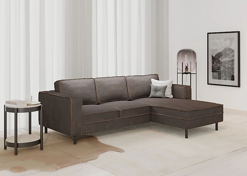 Places of Style Ecksofa "Watkins, wahlweise mit Schlaffunktion/Bettkasten, günstig online kaufen
