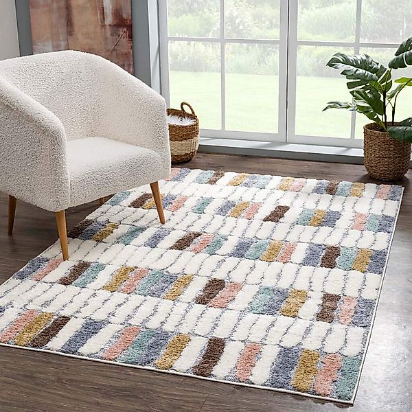 Carpet City Hochflor-Teppich "Focus 3032" rechteckig 20 mm Höhe Läufer, Boh günstig online kaufen