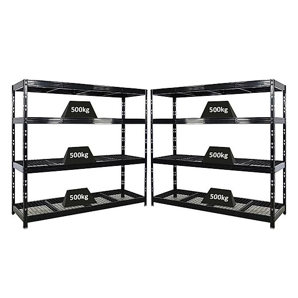 PROREGAL Mega Deal 2x Profi Schwerlastregal Rhino HxBxT 180x200x60cm 4 Gitt günstig online kaufen